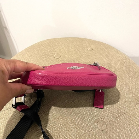 Coach Fuchsia Pebble Leather Mini Belt Bag - Picture 5 of 8